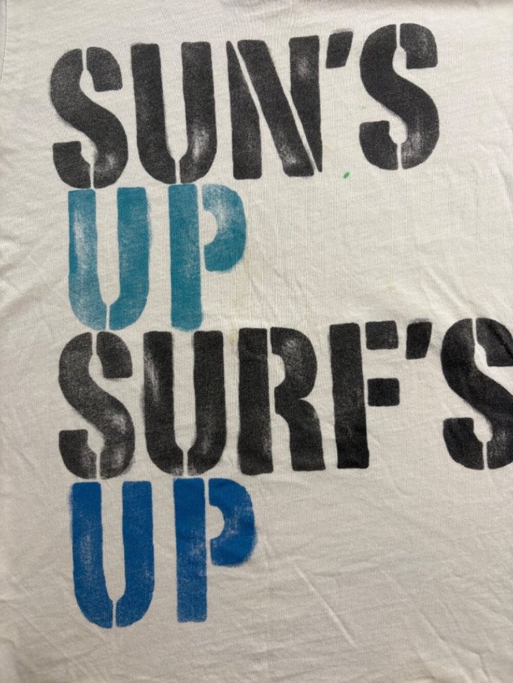 Peek Kids White Graphic T-Shirt Suns Up Surfs Up Print Large (8) 100% Cotton Mad - Picture 4 of 12
